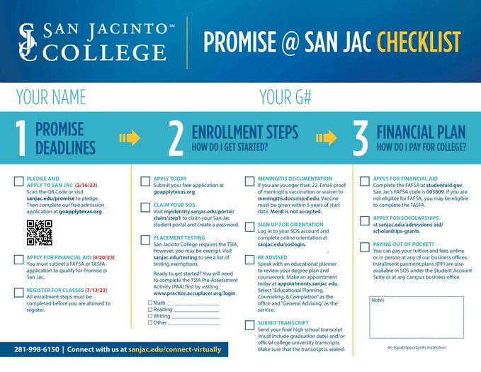 SJCC Checklist
